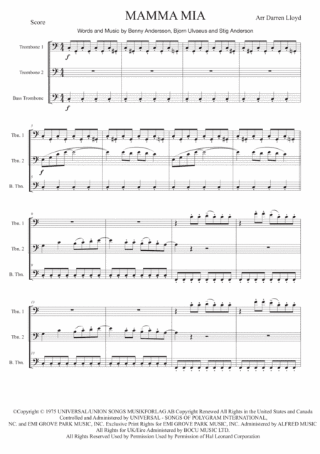 Mamma Mia (arr. Darren Lloyd)