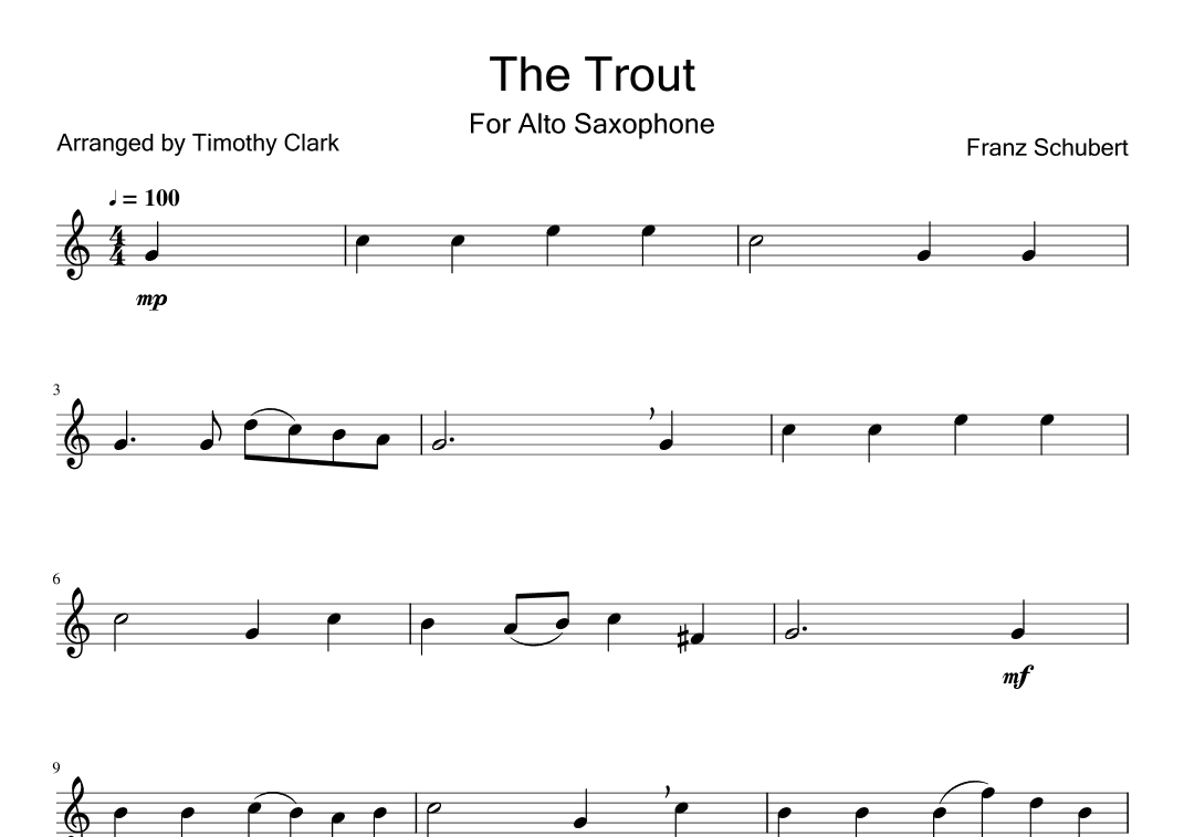 The Trout (arr. Timothy Clark)