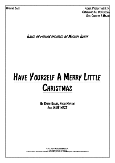 Have Yourself A Merry Little Christmas (arr. Mike West)