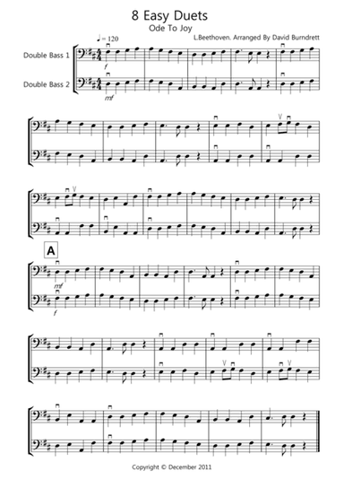 8 Easy Duets for Double Bass (arr. David Burndrett)