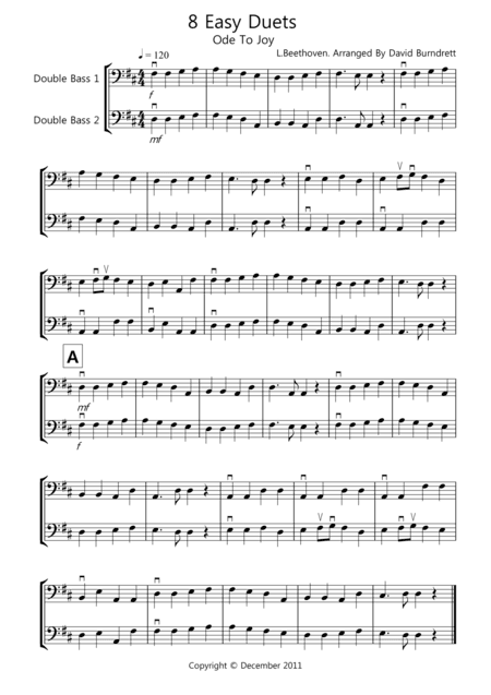 8 Easy Duets for Double Bass (arr. David Burndrett)