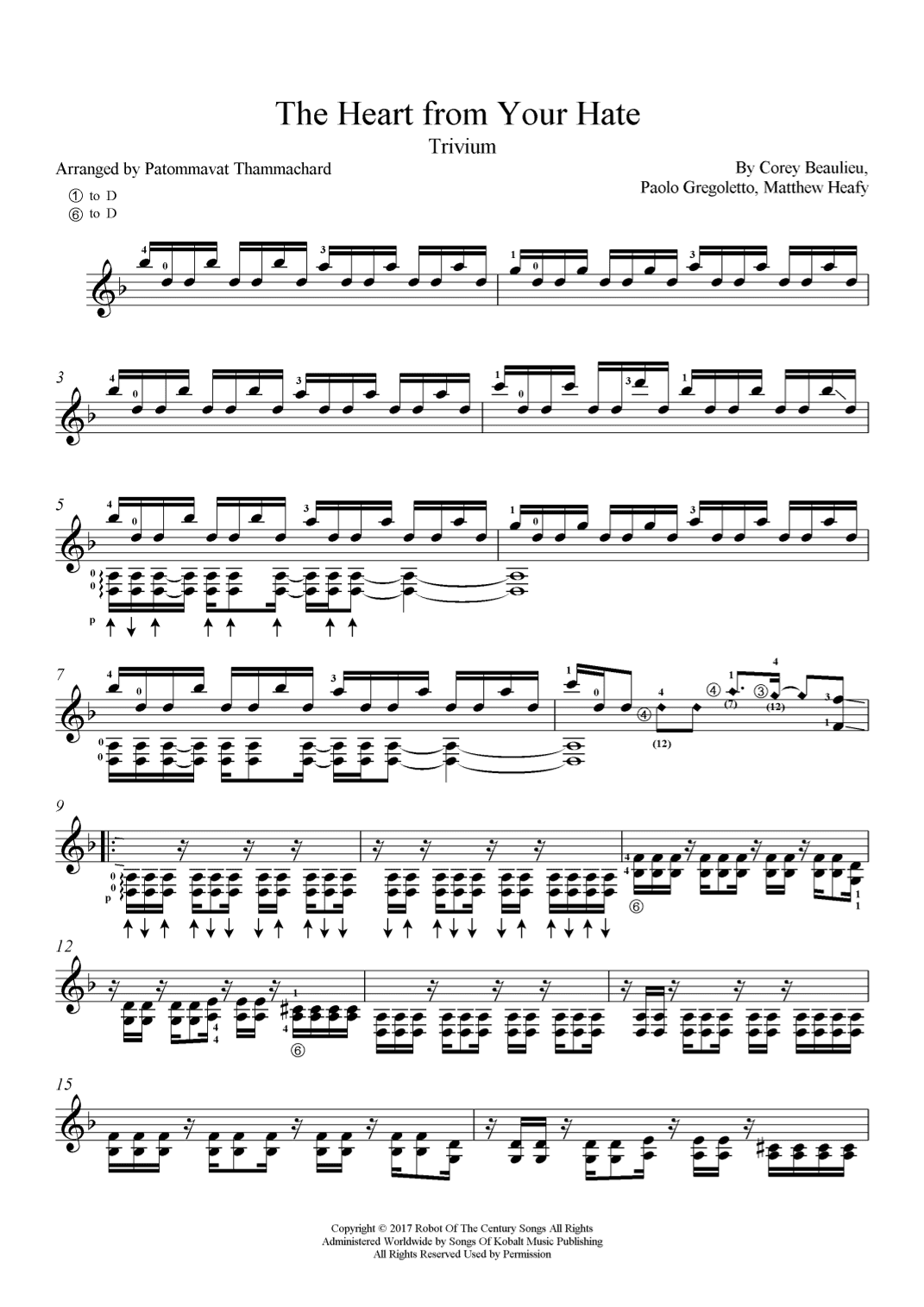 Heart From Your Hate (arr. Patommavat Thammachard)