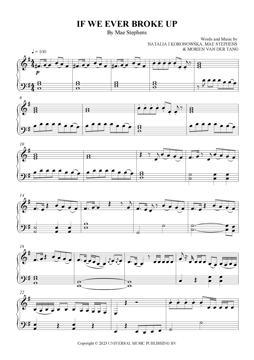 If We Ever Broke Up (arr. S Carlile)