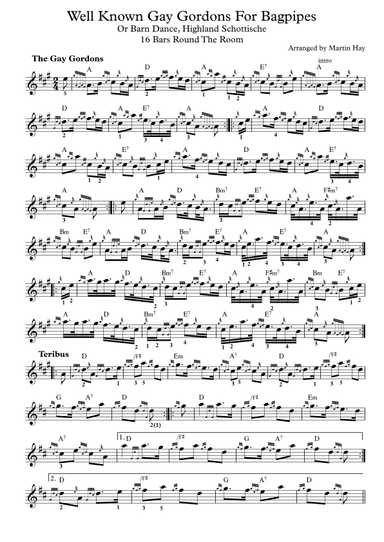 77 Ceilidh Songs Arranged into Dance Sets For Bagpipes or Small Pipes (arr. Martin Hay)