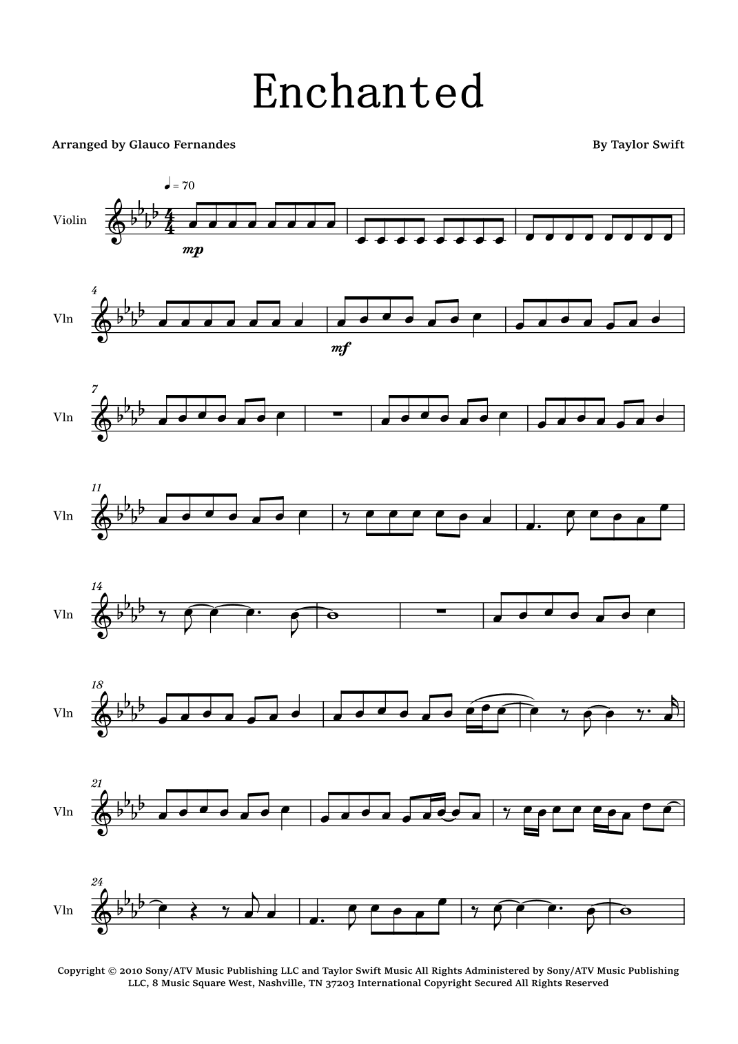 Enchanted (arr. Glauco Fernandes)