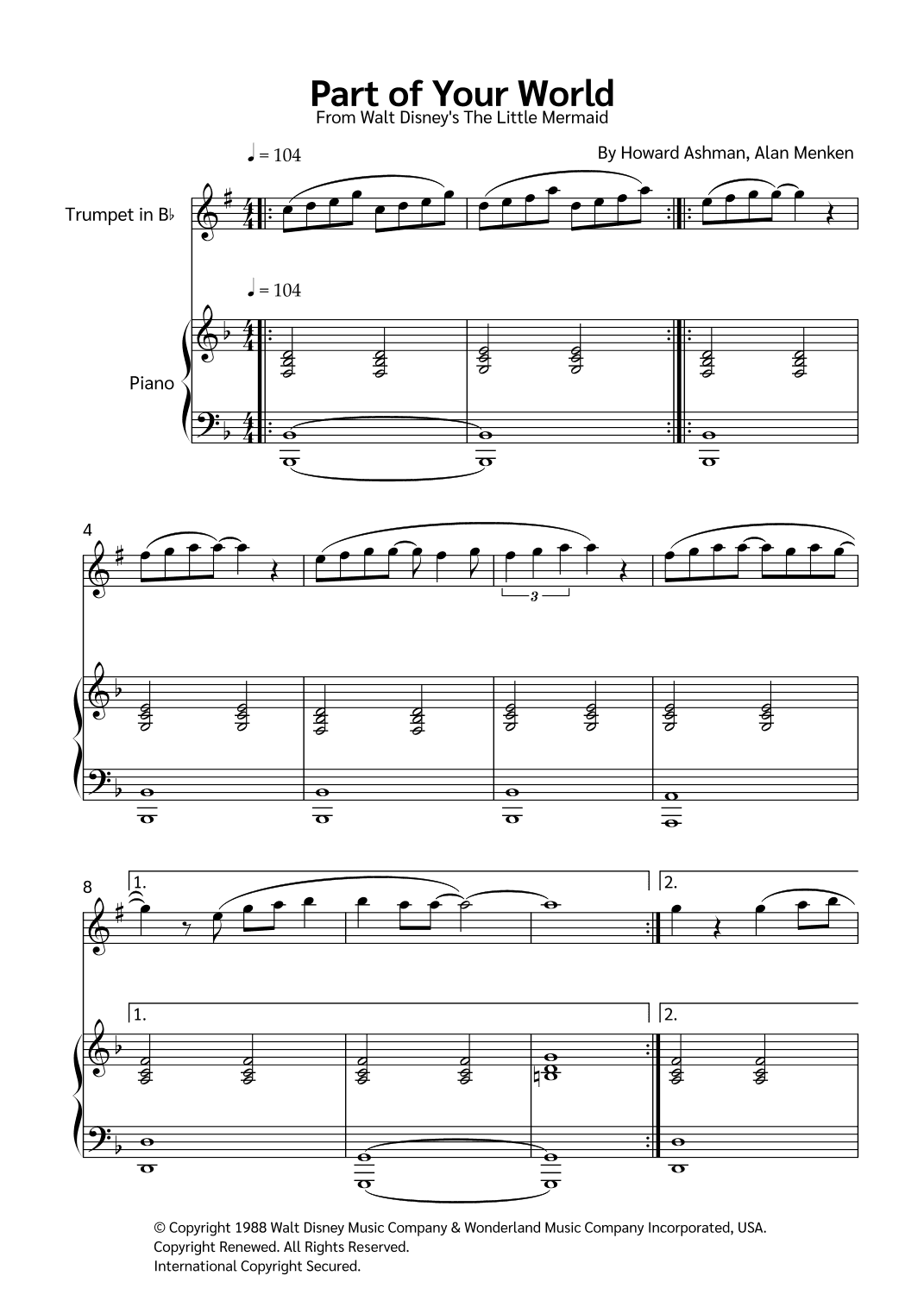 Part Of Your World (arr. Jackson Spindler)