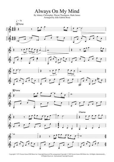 Always On My Mind (arr. João Gabriel Rosa)
