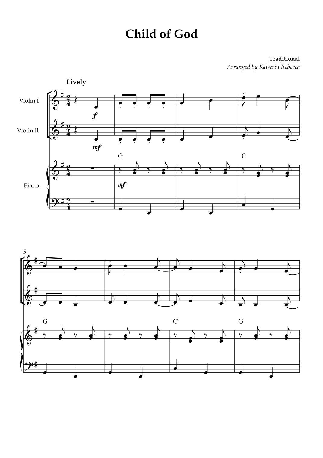 Child of God (arr. Kaiserin Rebecca)