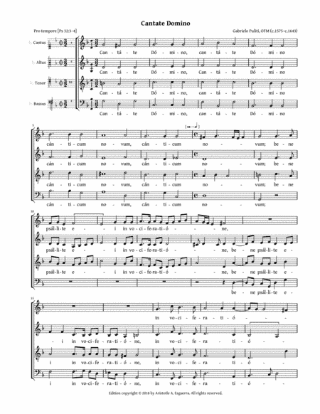 Cantate Domino (Puliti) (arr. Aristotle A. Esguerra)