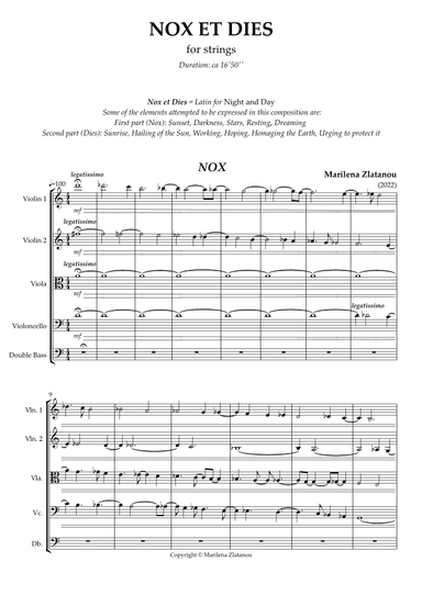 NOX ET DIES for strings