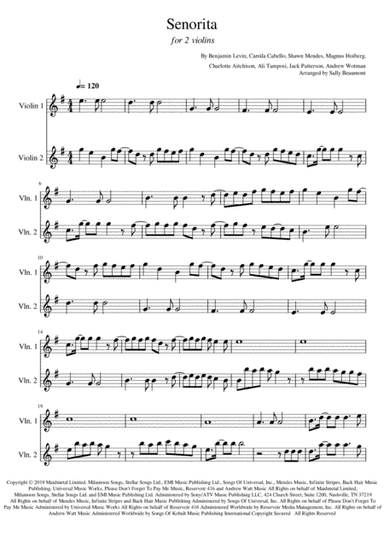 Senorita (arr. Sally Beaumont)