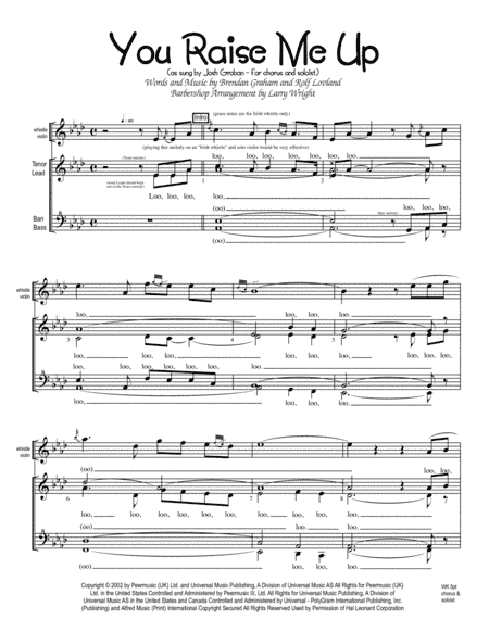 You Raise Me Up (arr. Larry Wright)