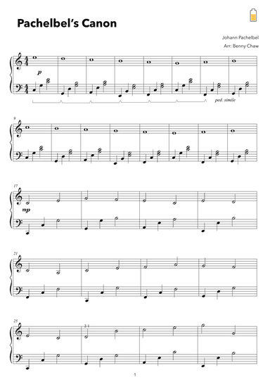 Pachelbel's Canon (arr. Benny Chaw)