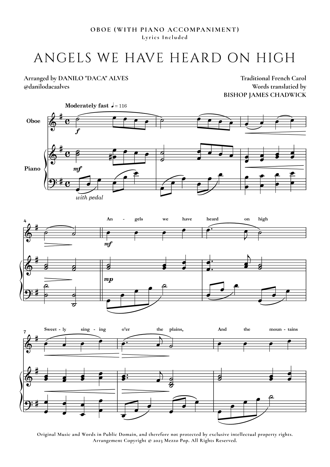 Angels We Have Heard On High (arr. Danilo "Daca" Alves)