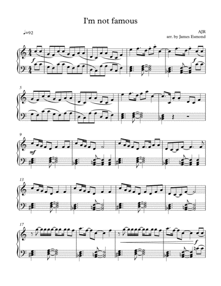 I'm Not Famous (arr. James D. Esmond)
