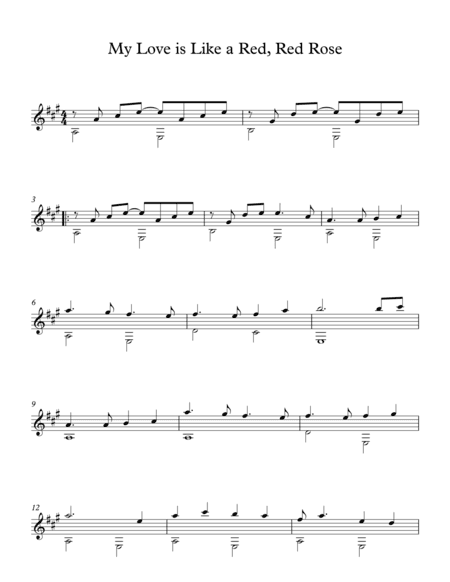My lLove is Like a Red, Red Rose - Traditional Scottish Song (arr. Milan Mitic)