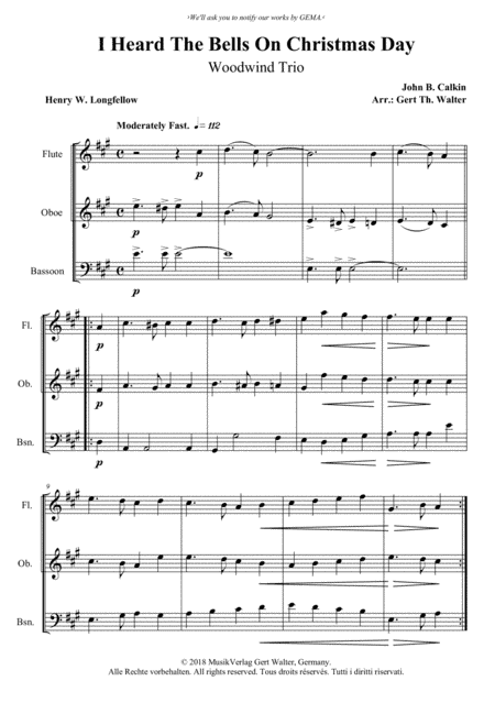 I Heard The Bells On Christmas Day (arr. Gert Th. Walter)