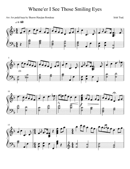 Whene'er I See Those Smiling Eyes (arr. Sharon Hanjian Rondeau)