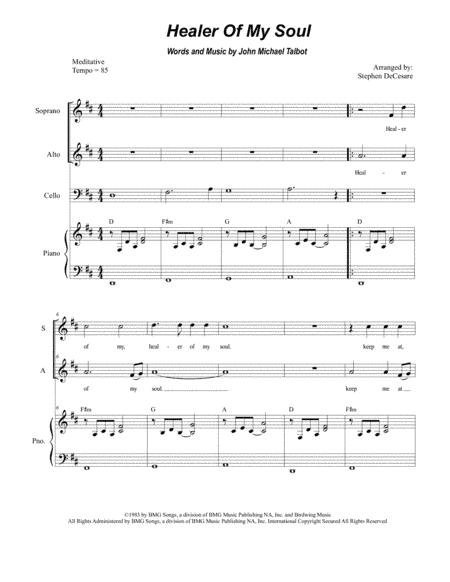 Healer Of My Soul (arr. Stephen DeCesare)