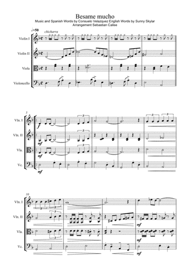 Besame Mucho (Kiss Me Much) (arr. Sebastian Calise)