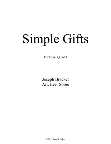 Simple Gifts (arr. Leer Sobie)