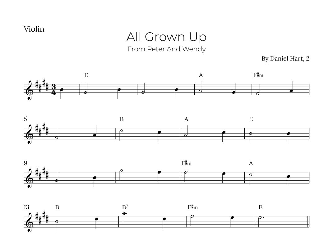 All Grown Up (arr. Alex Nunes Rodrigues)
