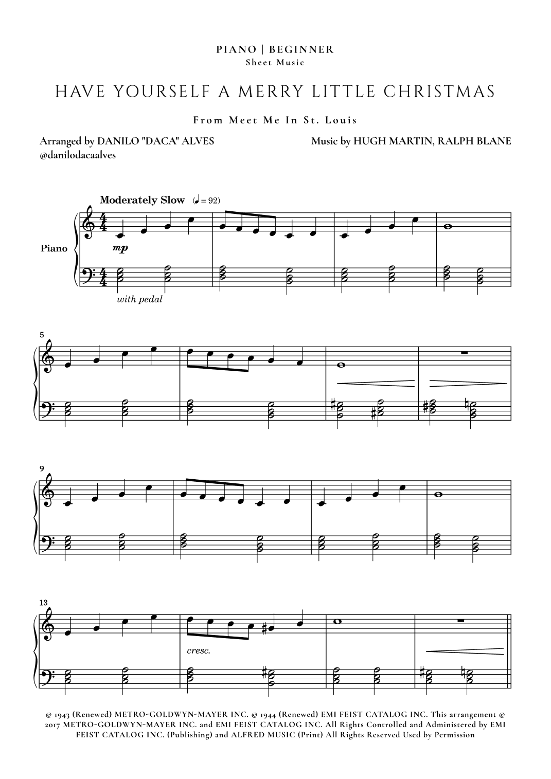 Have Yourself A Merry Little Christmas (arr. Danilo "Daca" Alves)