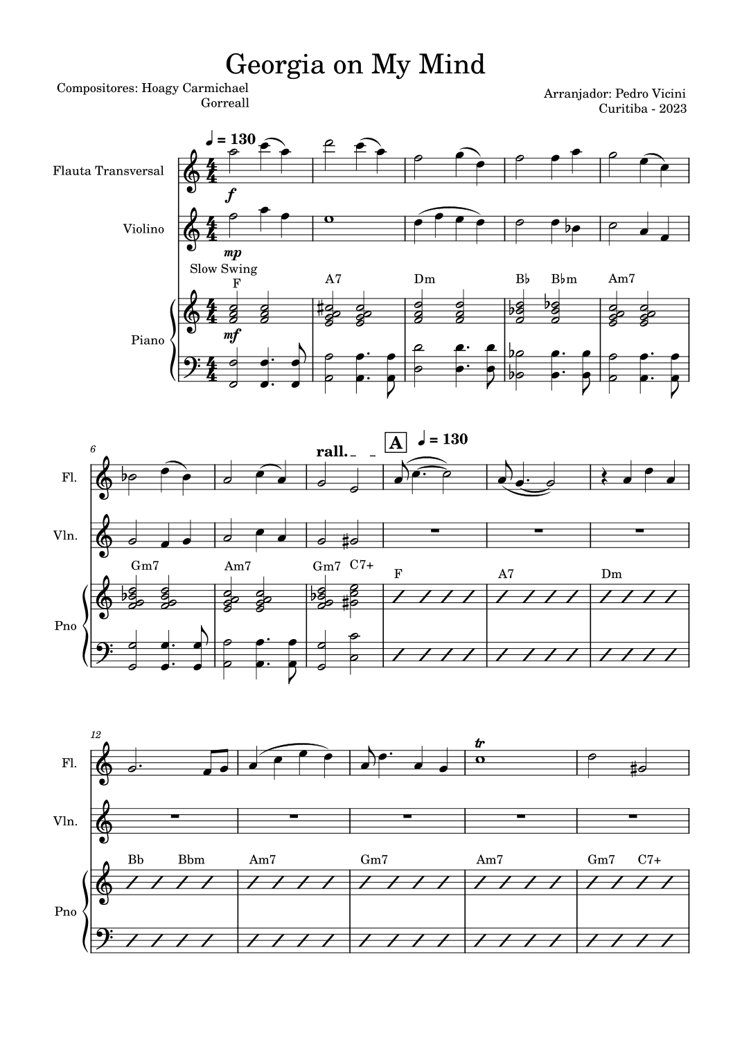 Georgia On My Mind (arr. Pedro Vicini - @pedro.vicini)