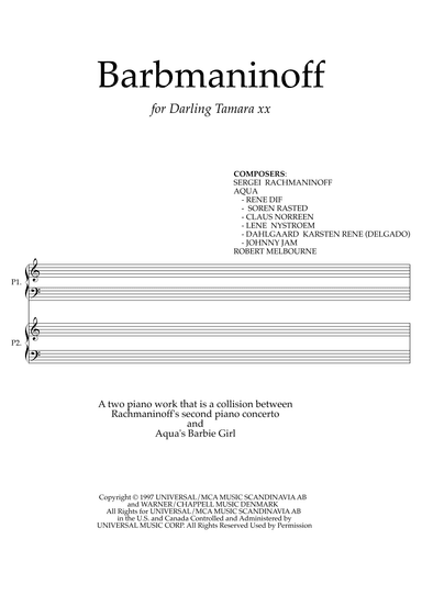 Barbie Girl (arr. Robert Melbourne)
