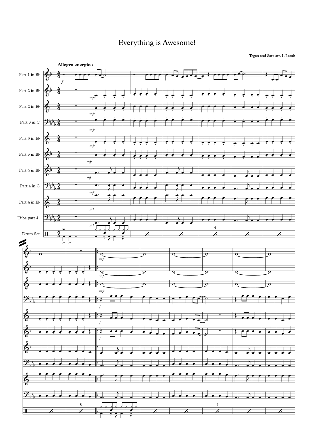 Everything Is Awesome (awesome Remixx!!!) (arr. Luci Lamb)