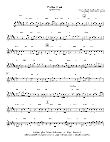 Foolish Heart (arr. Marco Polo C. Ignacio)
