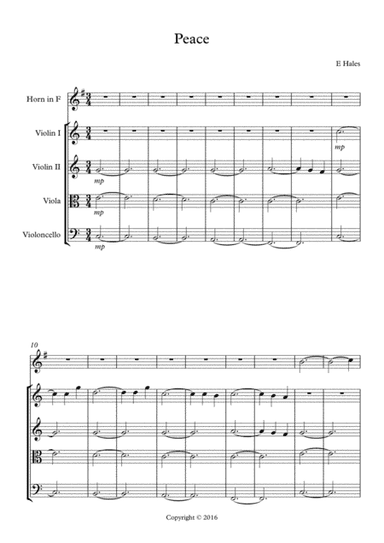 Peace for French Horn and String Ensemble