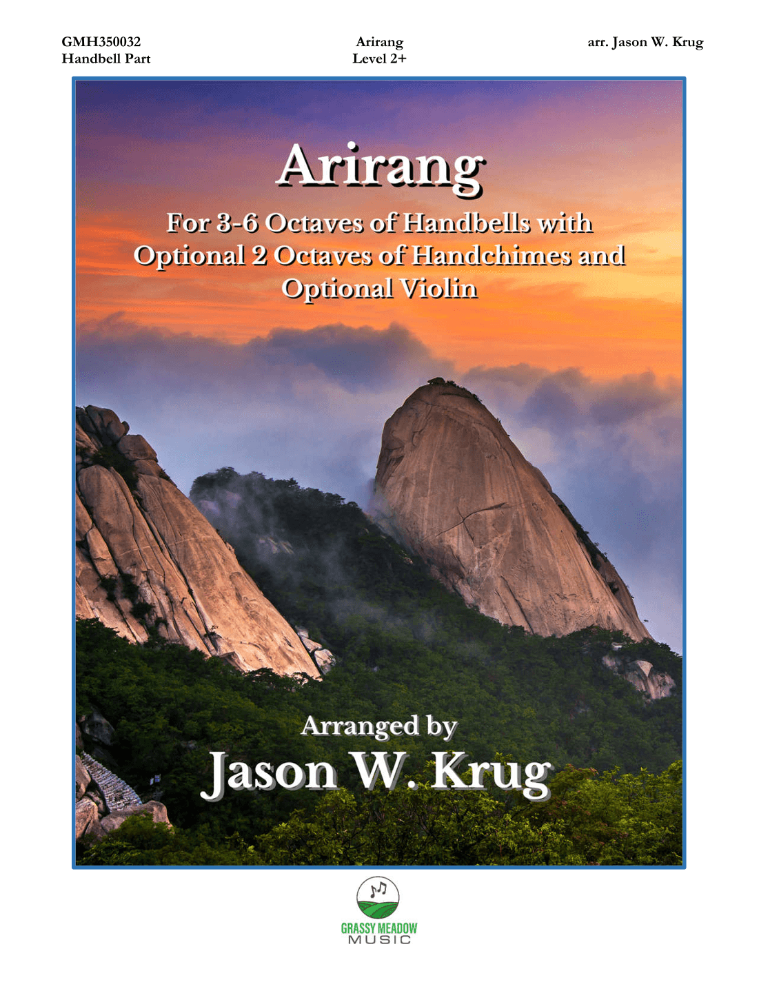Arirang (for 3-6 octave handbell ensemble with optional violin) (site license) (arr. Jason W. Krug)