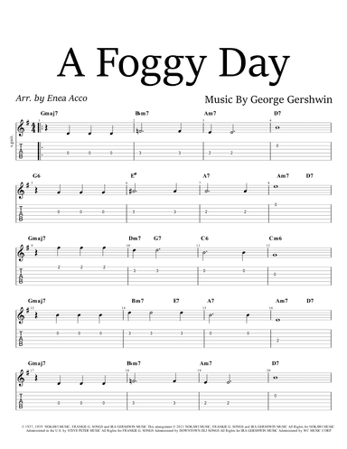 A Foggy Day (in London Town) (arr. Enea Acco)