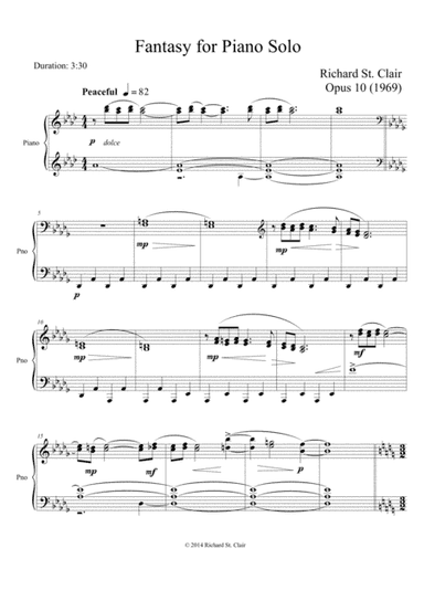 Fantasy for Piano (1969)