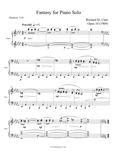 Fantasy for Piano (1969)