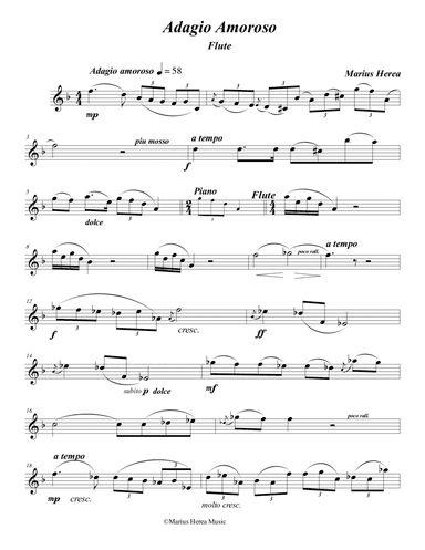 Adagio Amoroso for Flute and Piano