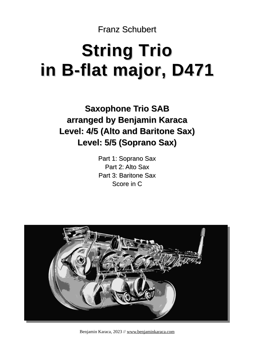 String Trio in B-flat, D 471 (arr. Benjamin Karaca)