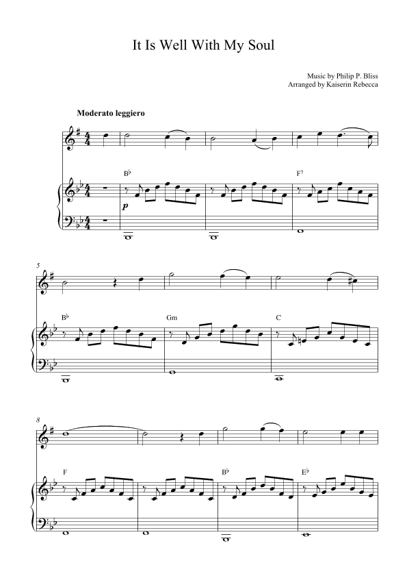 It Is Well With My Soul (arr. Kaiserin Rebecca)
