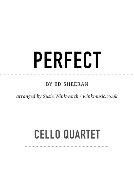 Perfect (arr. Susie Winkworth winkmusic.co.uk)