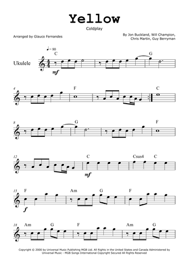 Yellow (arr. Glauco Fernandes)