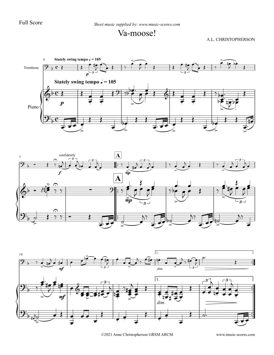 Va-Moose! - Trombone and Piano
