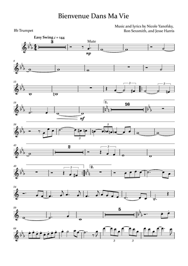 Bienvenue Dans Ma Vie (arr. David Lartey)