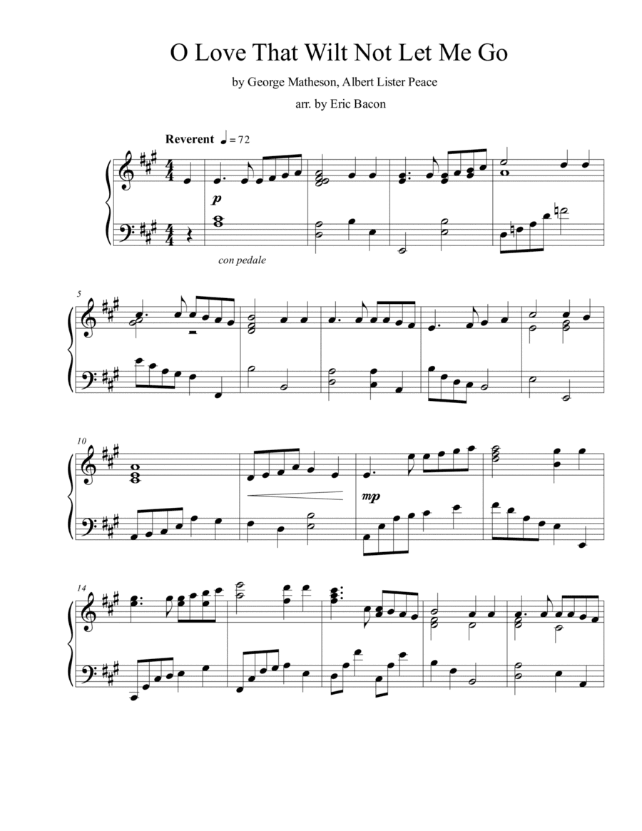 O Love That Wilt Not Let Me Go (arr. Eric Bacon)