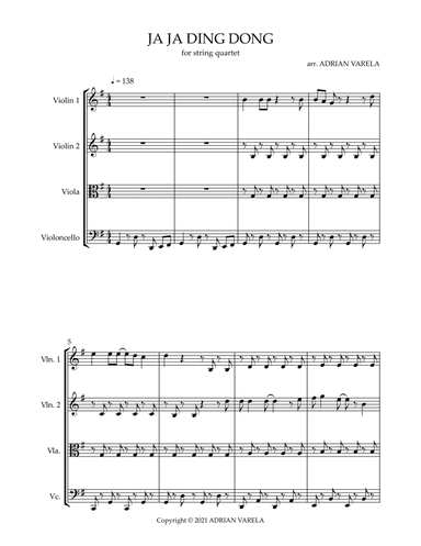 Ja Ja Ding Dong (arr. Adrian Varela)