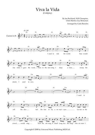 Viva La Vida (arr. Cadu Barcelos)