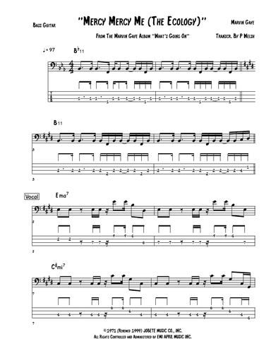 Mercy, Mercy Me (the Ecology) (arr. Accubass)
