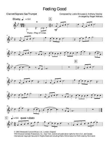 Feeling Good (arr. Roger Wallace)
