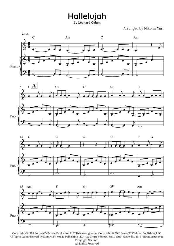 Hallelujah (arr. Nikolas Yuri)