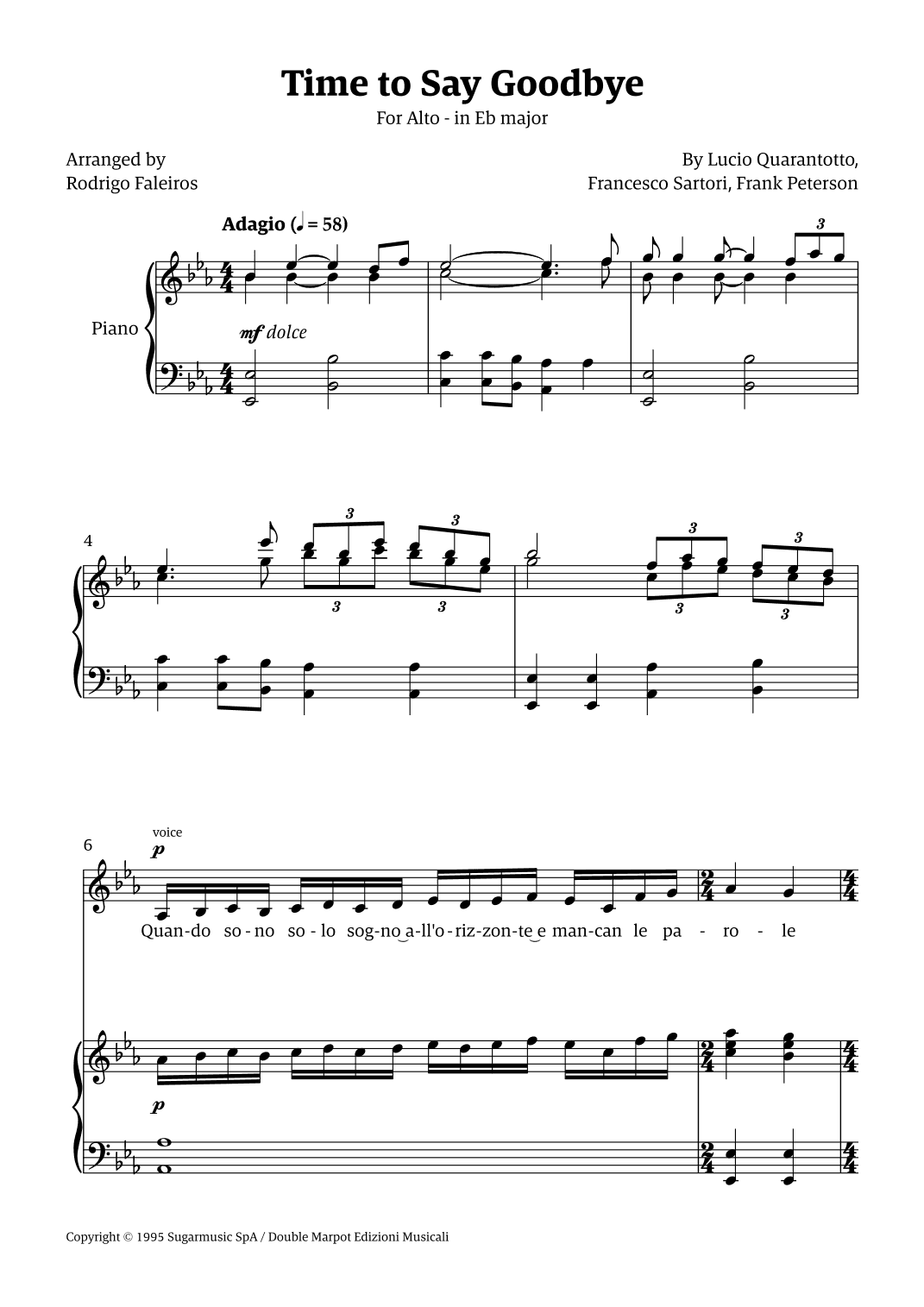 Time To Say Goodbye (arr. Rodrigo Faleiros)